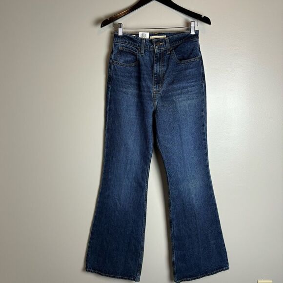 Levi’s 70s ultra high rise flare dark wash jeans size 27 NEW - Picture 7 of 17